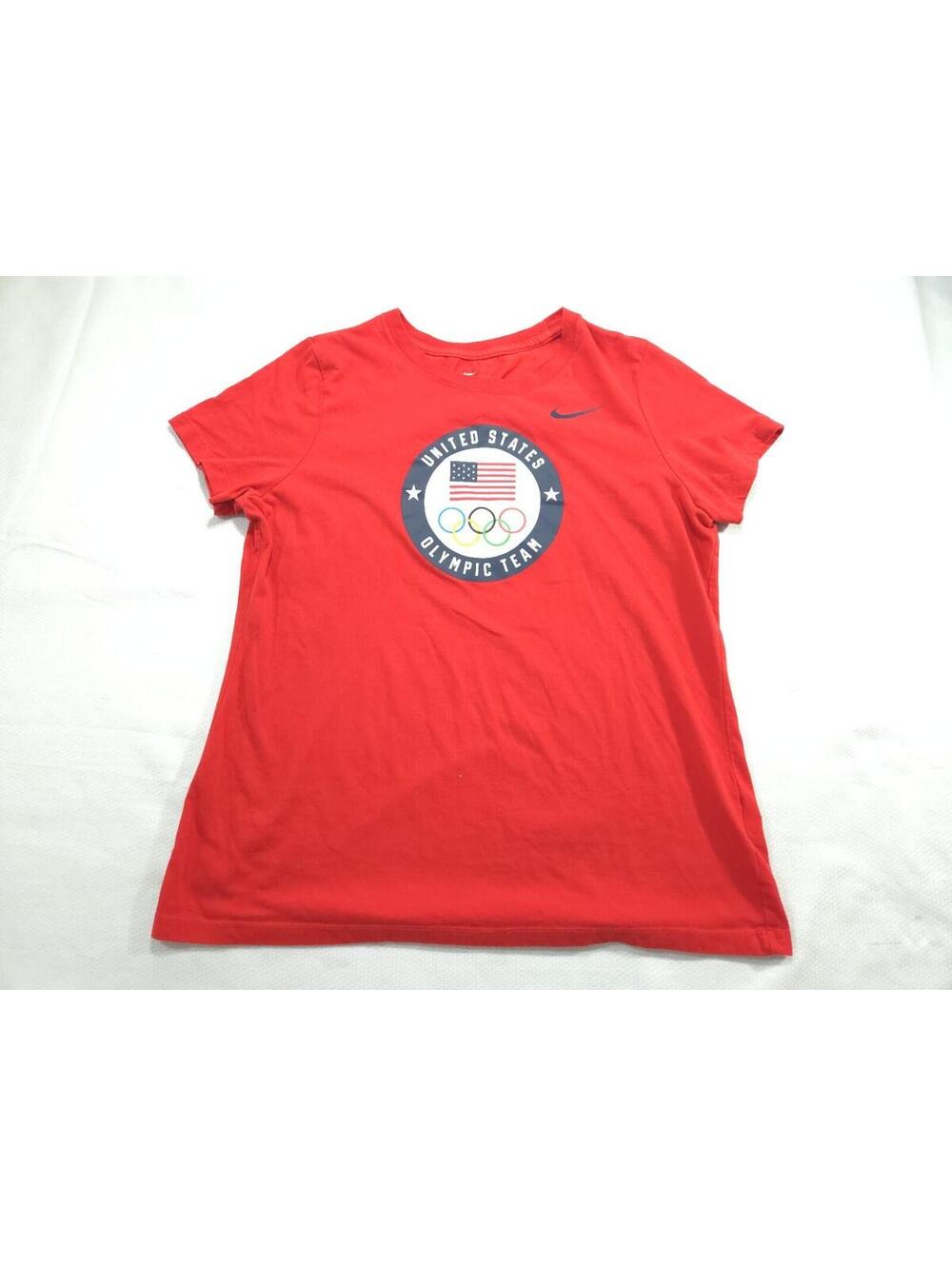 Nike Team USA Olympics Shirt Womens XL Red Dri Fit Tokyo 2020 Graphic CN4481-65